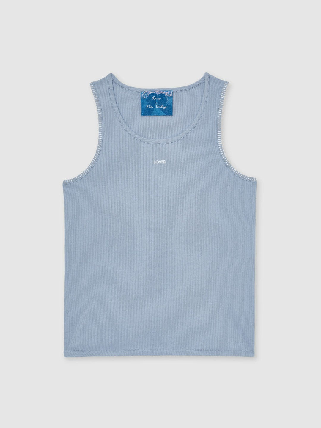 | Tom Daley Cotton Lover Vest with Stretch Soft Blue | Mens