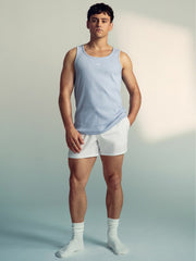 | Tom Daley Cotton Lover Vest with Stretch Soft Blue | Mens