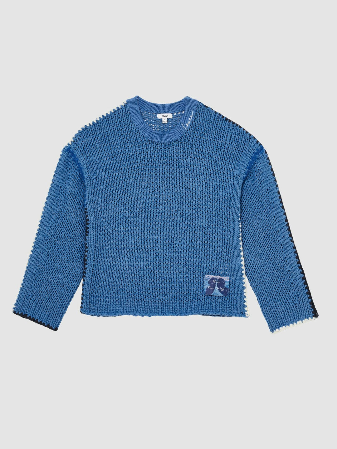 | Tom Daley Chunky Knit Jumper Soft Blue | Mens