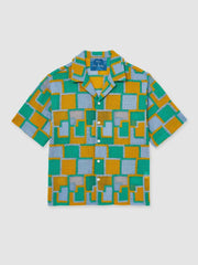 | Tom Daley Tile Crochet Shirt Yellow/Green/Blue Multi | Mens