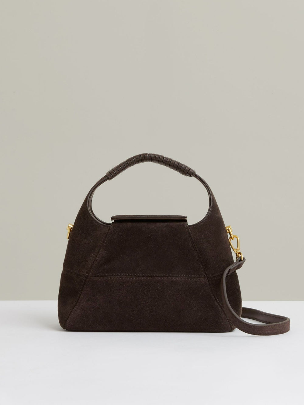 Suede Shoulder Bag Chocolate | Womens