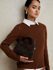Suede Shoulder Bag Chocolate | Womens