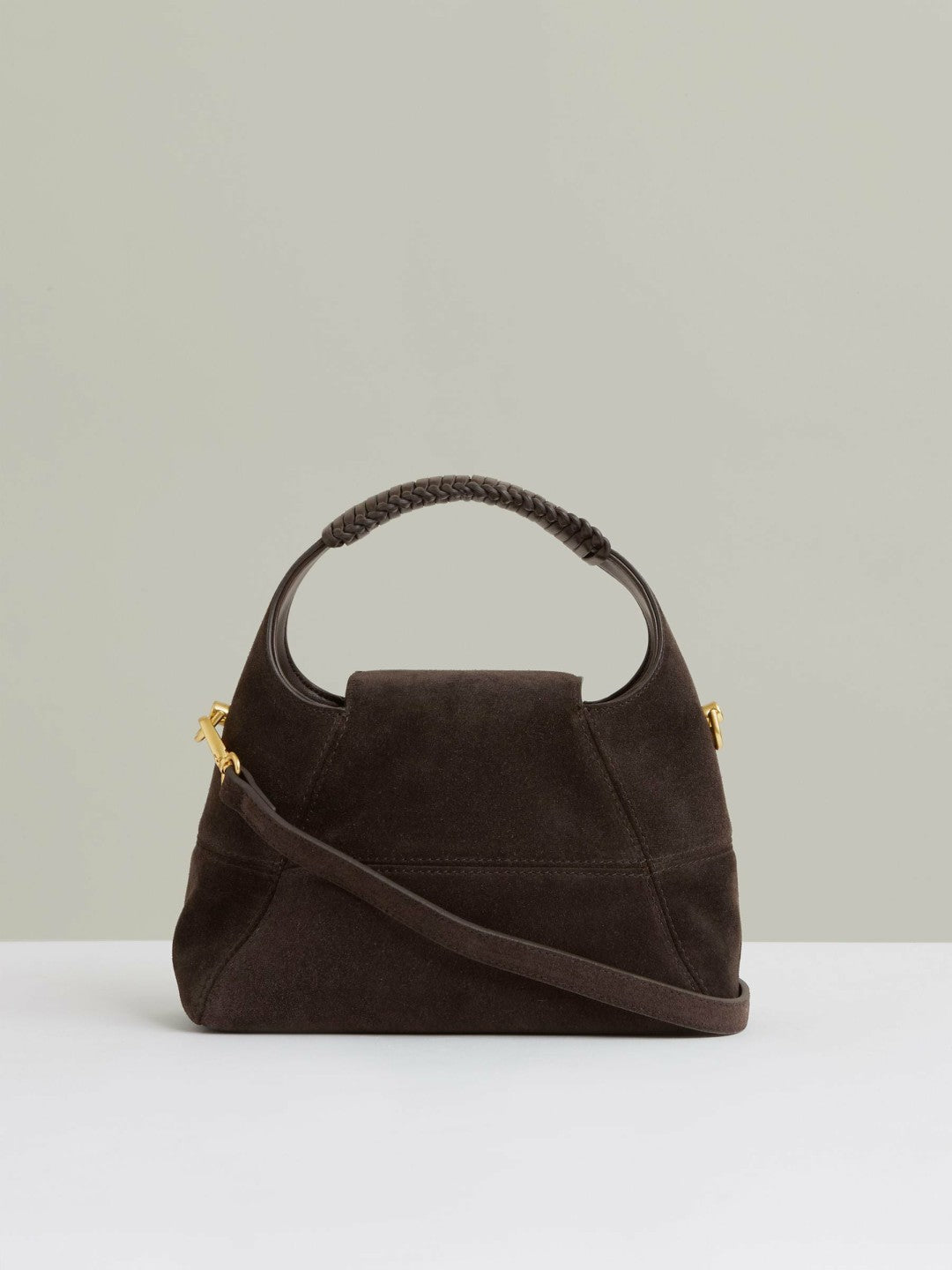 Suede Shoulder Bag Chocolate | Womens