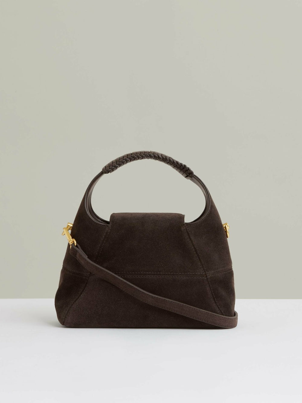 Suede Shoulder Bag Chocolate | Womens