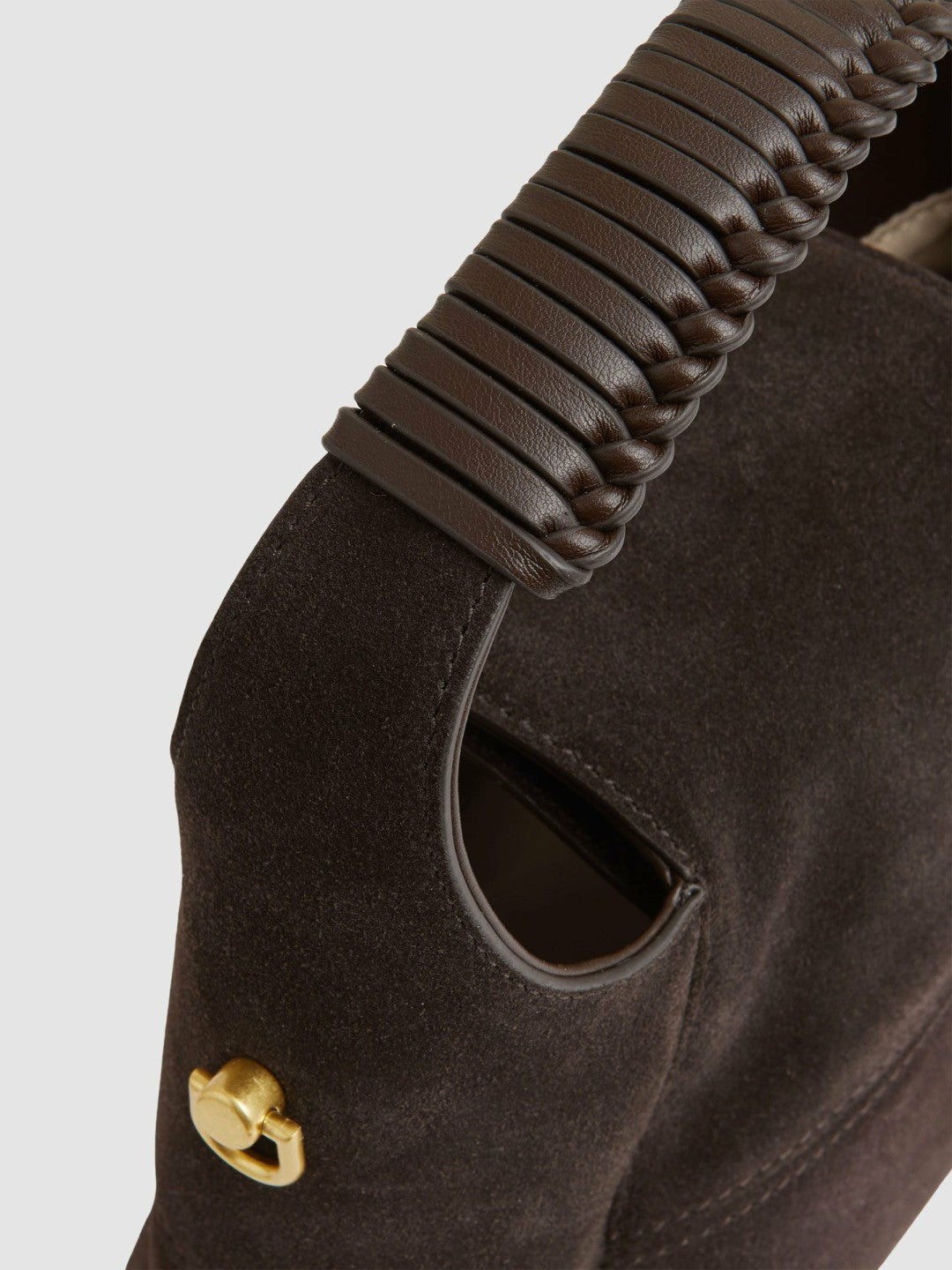 Suede Shoulder Bag Chocolate | Womens