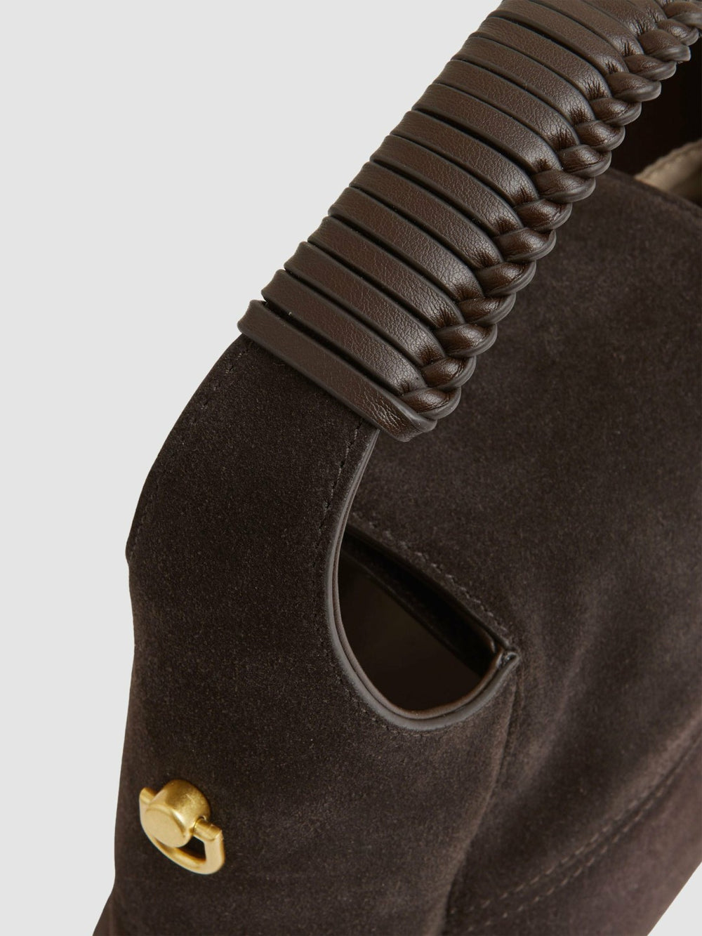 Suede Shoulder Bag Chocolate | Womens