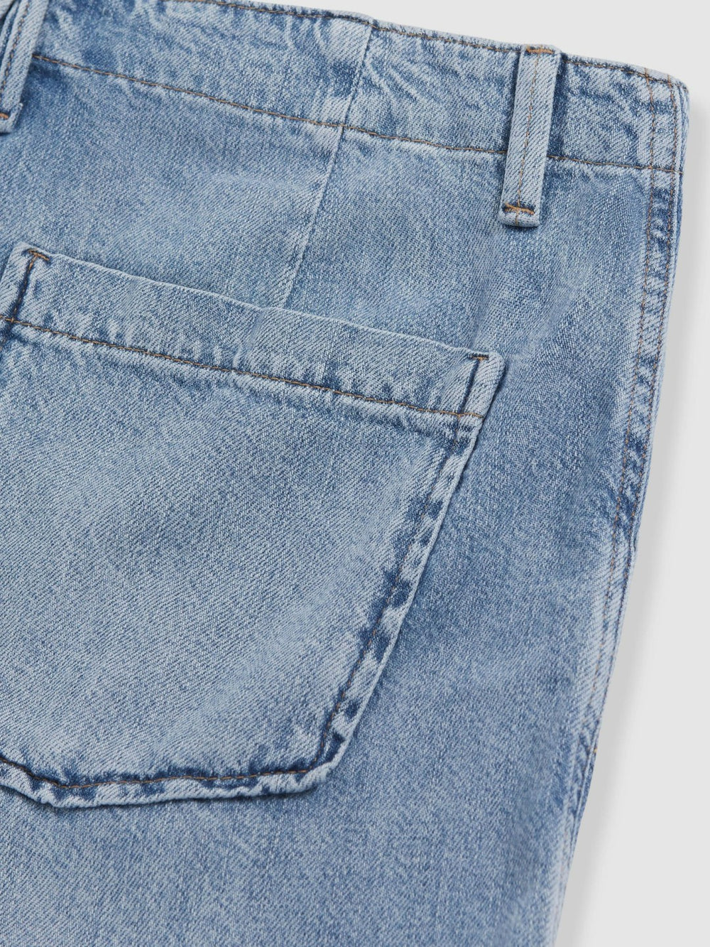 Good American Denim Shorts With Linen Indigo Blue | Womens