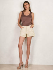 Paige Cargo Shorts Cream | Womens