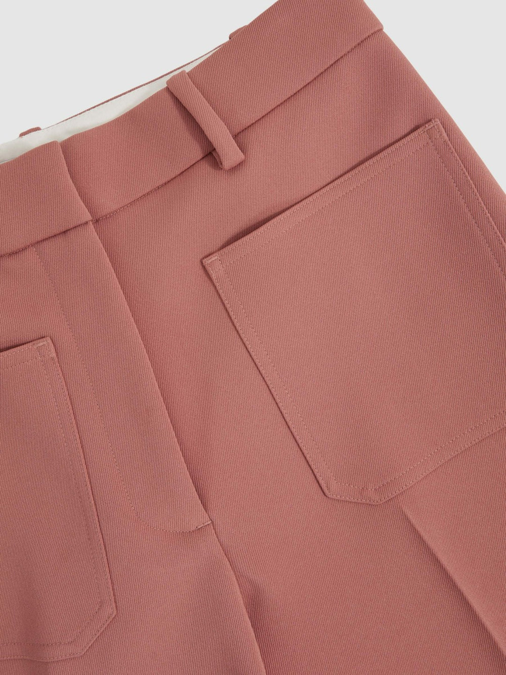 Twill Patch-Pocket Flared Trousers Pink | Womens