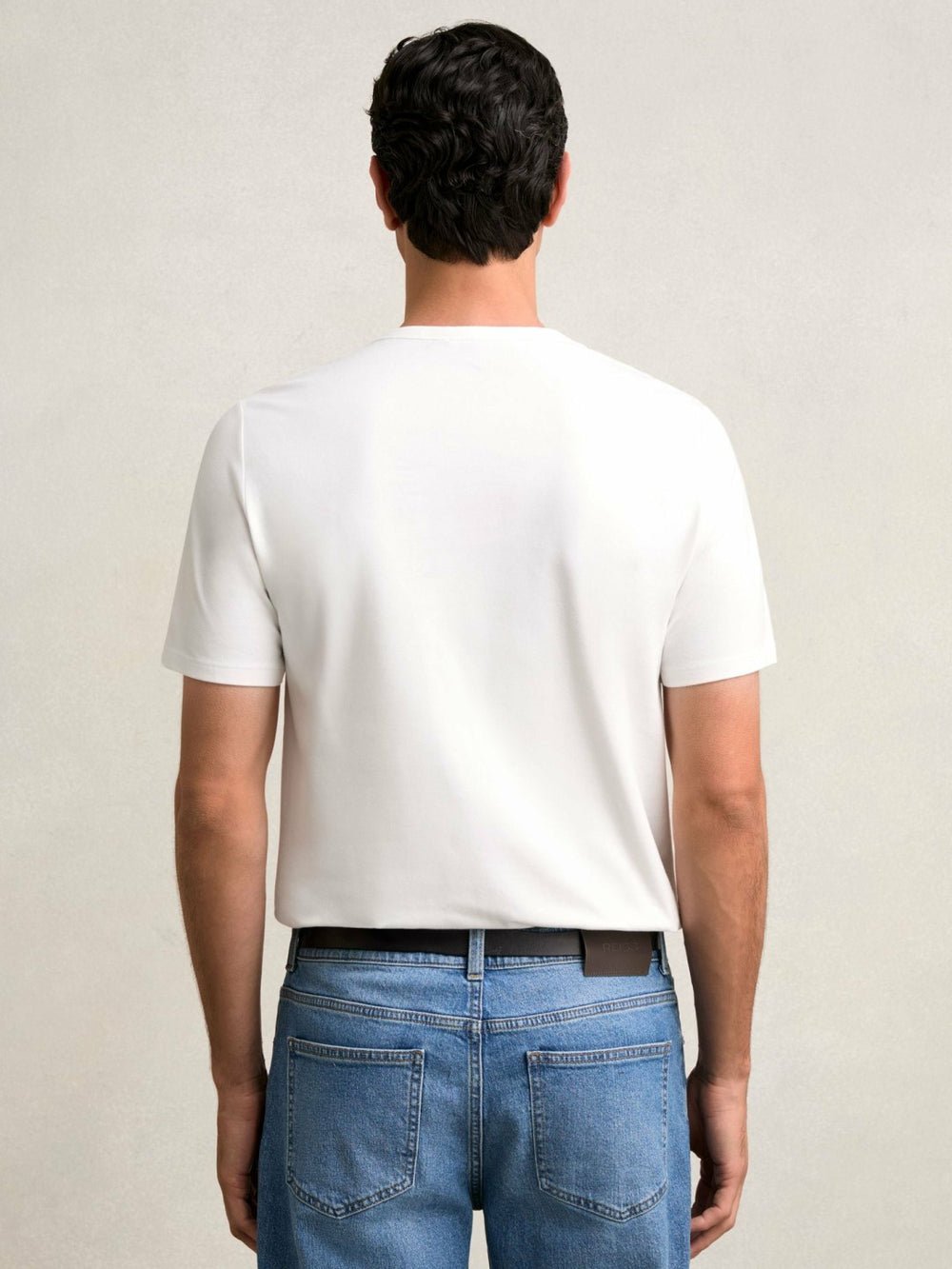 Stretch-Cotton Crew-Neck T-Shirt White | Mens