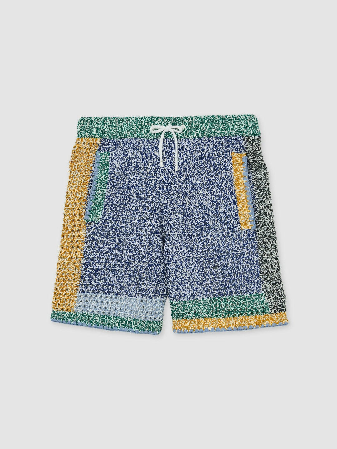 | Tom Daley Crochet Panel Shorts Yellow/Green/Blue Multi | Mens