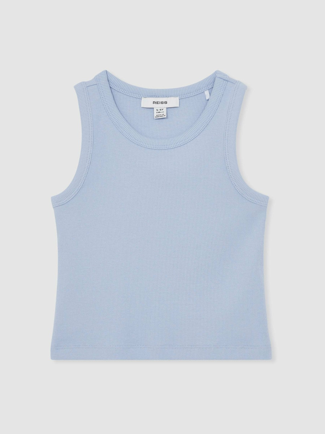 3-9 yrs Stretch-Cotton Ribbed Vest Blue | Children