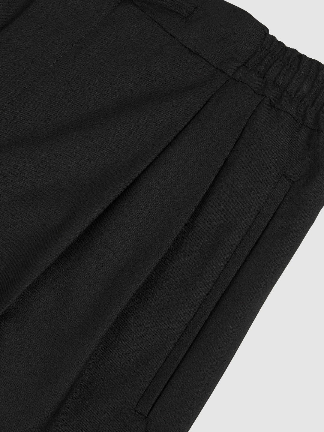 Relaxed-Fit Twill Drawstring Trousers Black | Mens