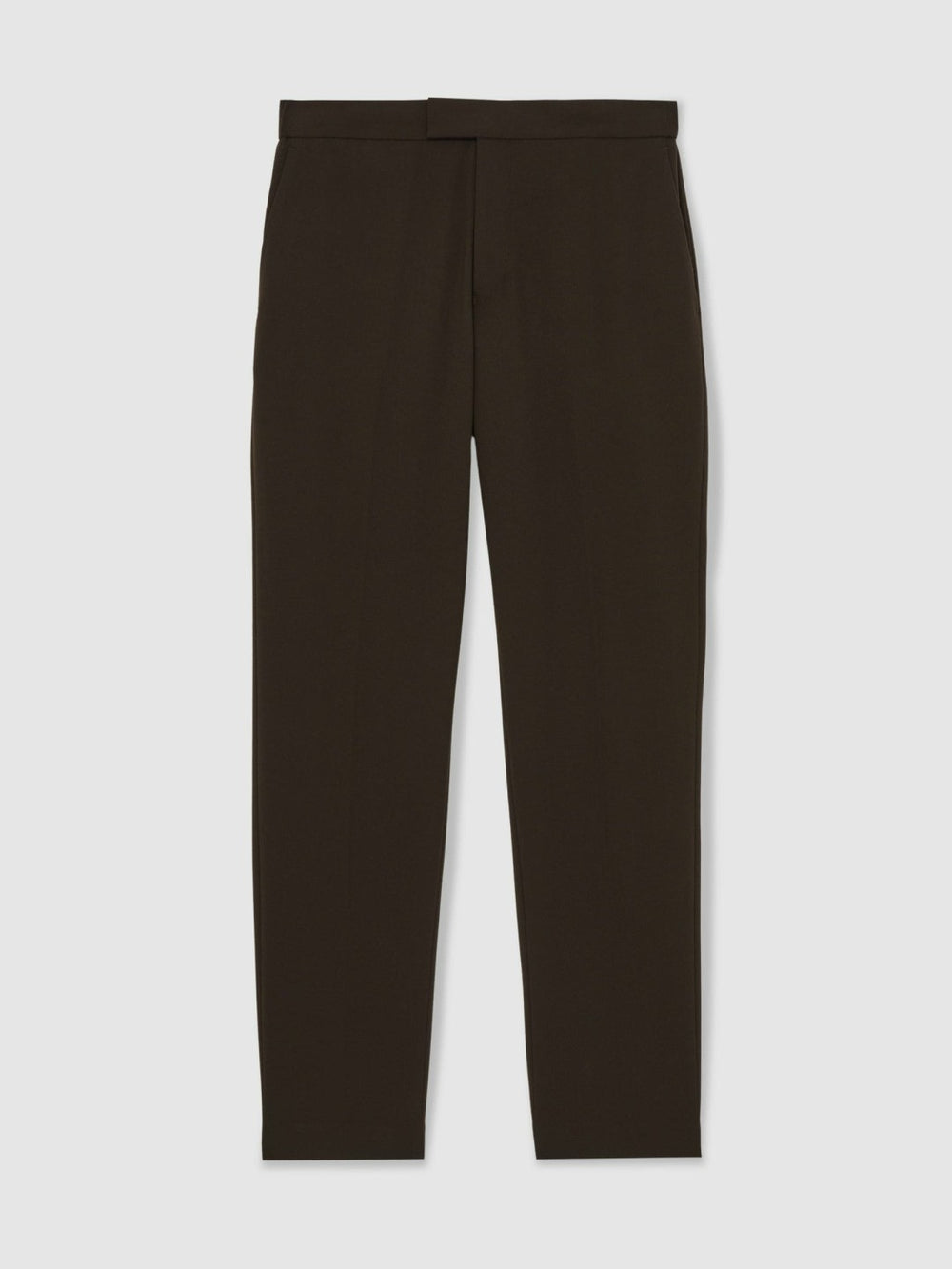 Slim-Fit Internal-Drawstring Trousers Brown | Mens