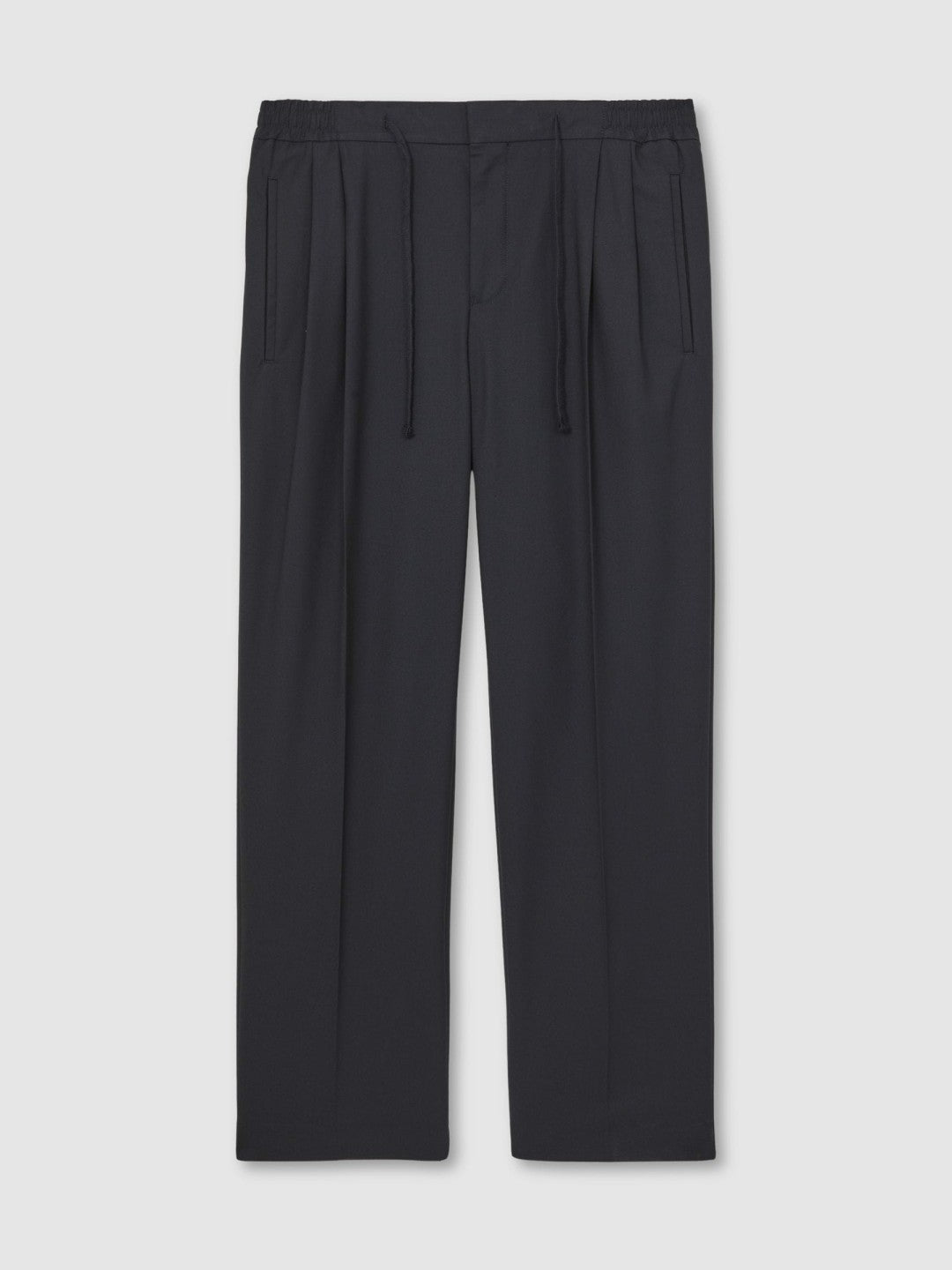 Relaxed-Fit Twill Drawstring Trousers Navy | Mens