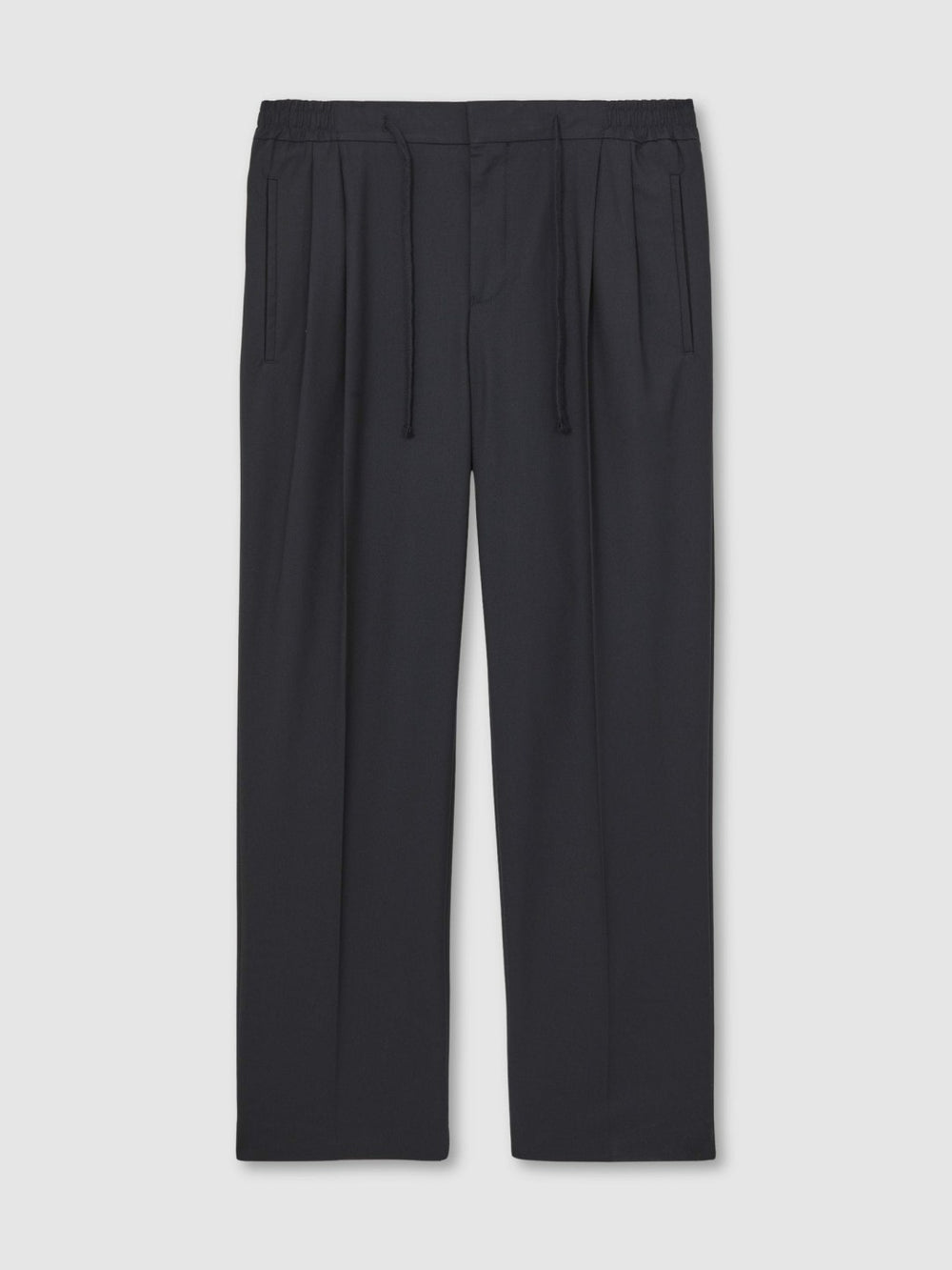 Relaxed-Fit Twill Drawstring Trousers Navy | Mens