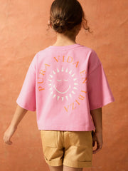 4-9 yrs SmileyWorld | Sun-Print T-Shirt Pink | Children