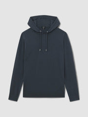 Merino Wool Drawstring Hoodie Midnight Navy | Mens