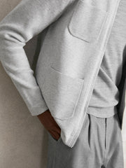 Four-Pocket Zip-Through Cardigan Soft Grey | Mens