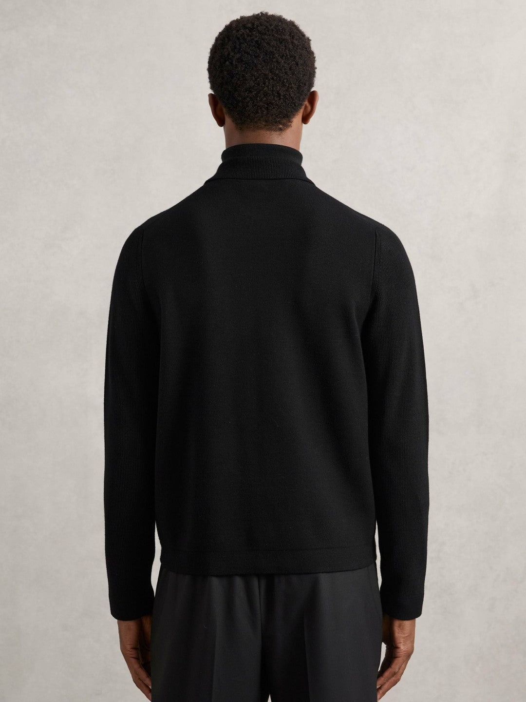 Four-Pocket Zip-Through Cardigan Black | Mens