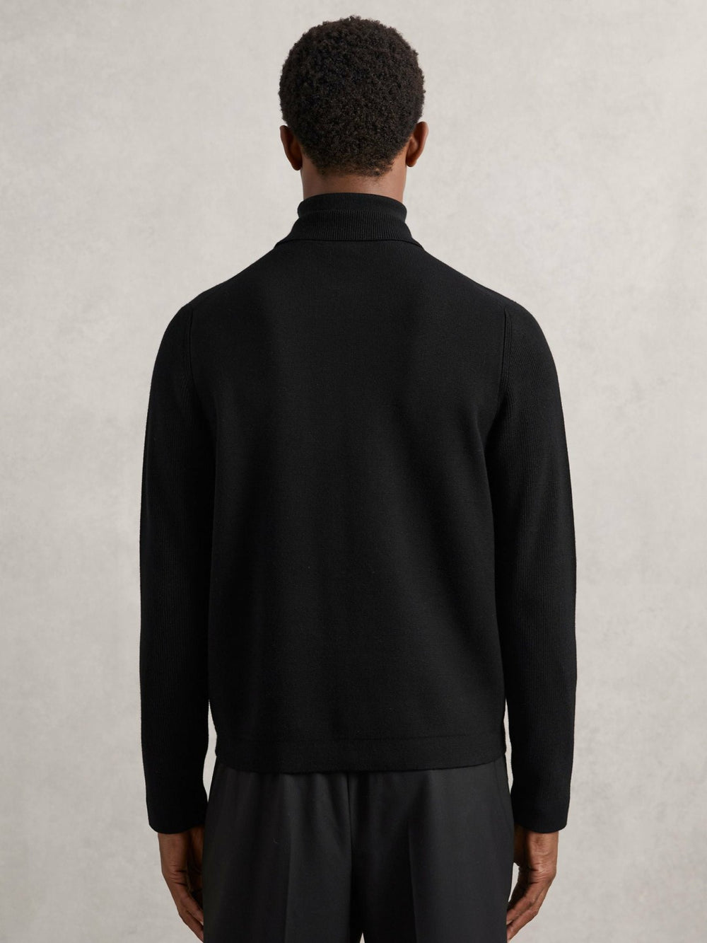 Four-Pocket Zip-Through Cardigan Black | Mens