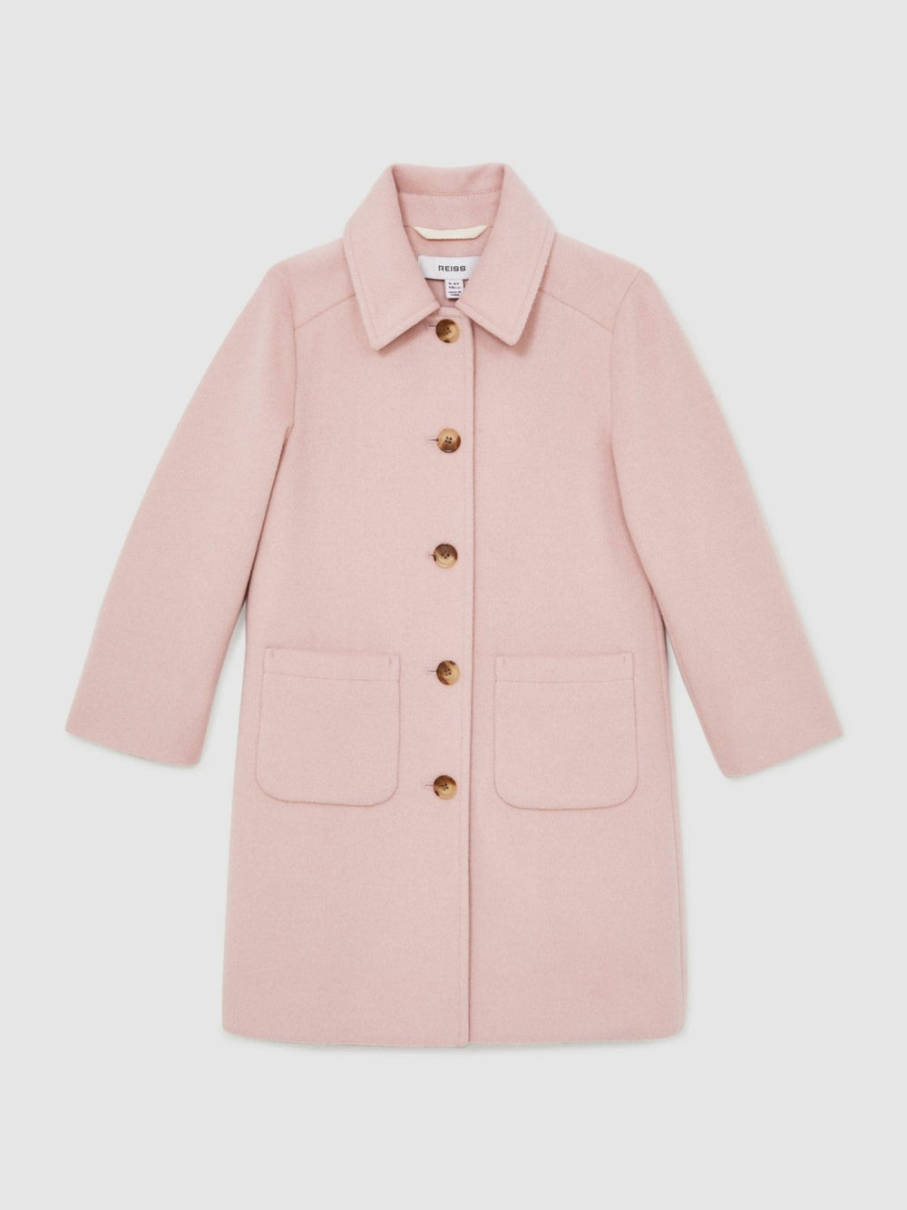 9-13 yrs Wool-Blend Single-Breasted Coat Pink | Children