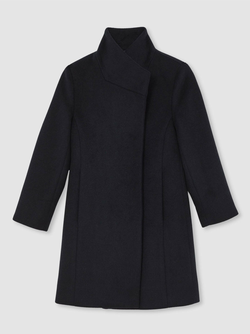 3-9 yrs Wool-Blend Funnel-Neck Coat Navy | Children