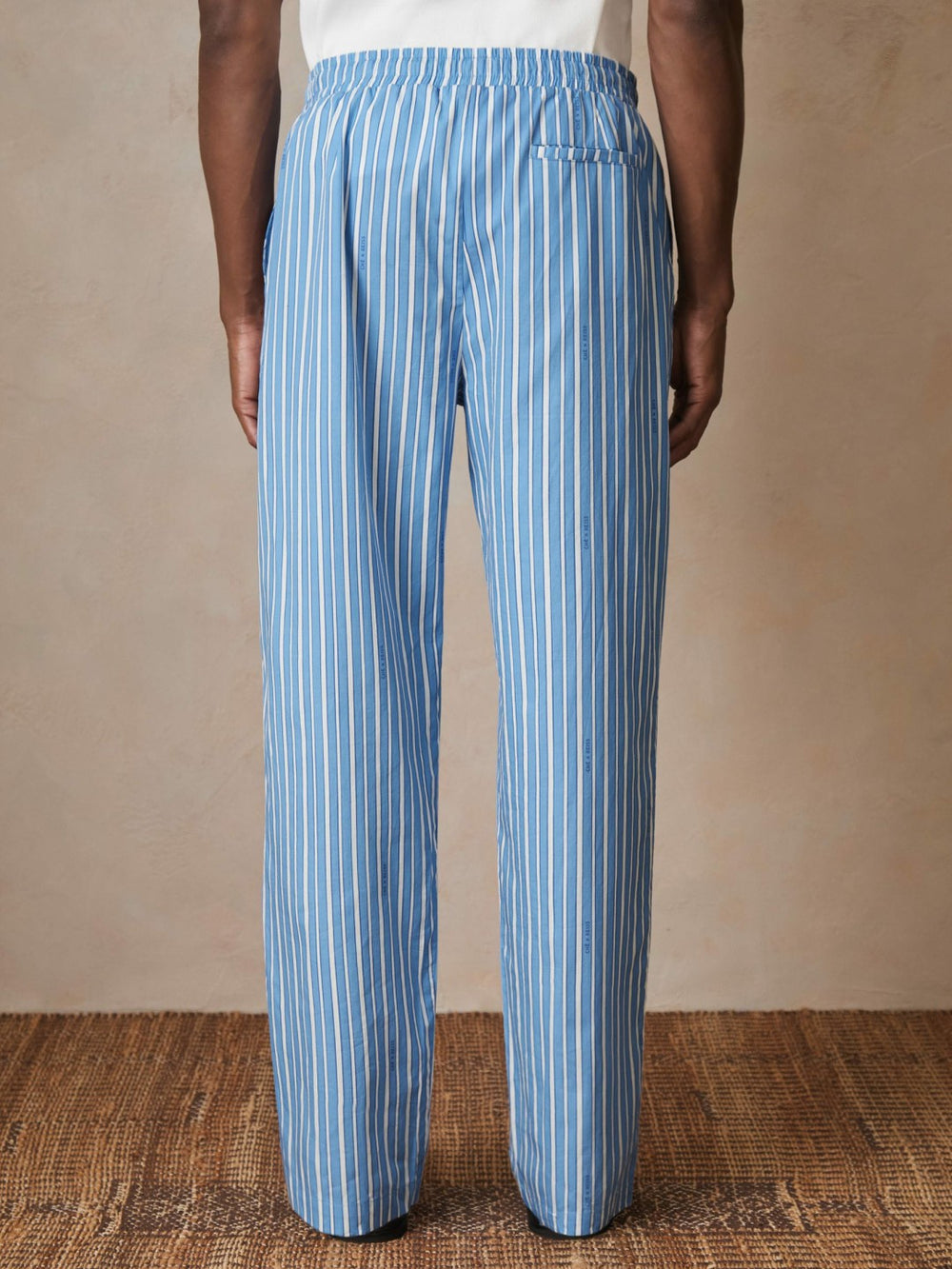 | Ché Poplin Stripe Trousers Bright Blue/White | Mens