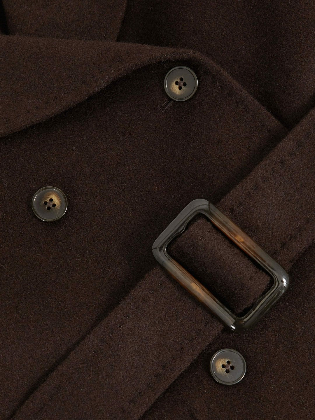 13-14 yrs Double-Breasted Blindseam Wool-Blend Coat Chocolate Brown | Children