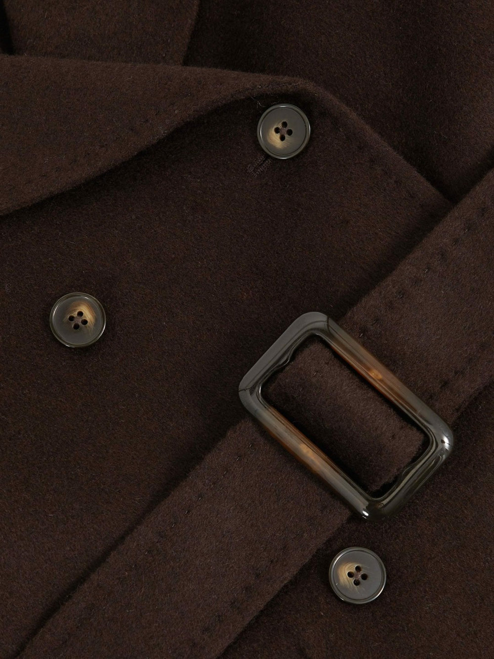 13-14 yrs Double-Breasted Blindseam Wool-Blend Coat Chocolate Brown | Children