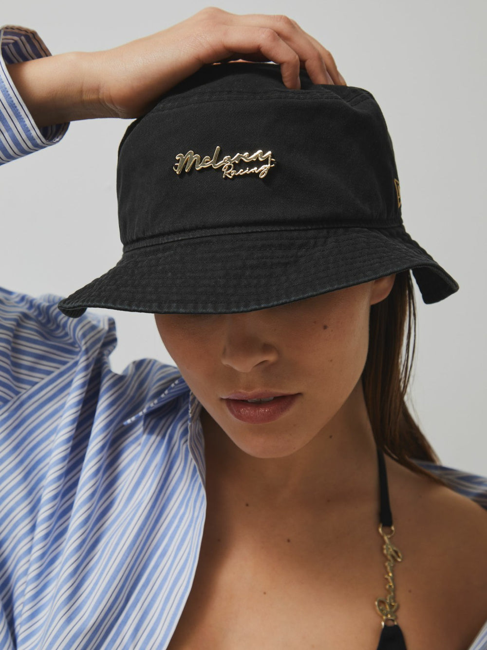 Unisex Fit McLaren Racing Cotton Bucket Hat Black | Mens