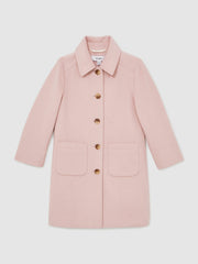 3-9 yrs Wool-Blend Single-Breasted Coat Pink | Children
