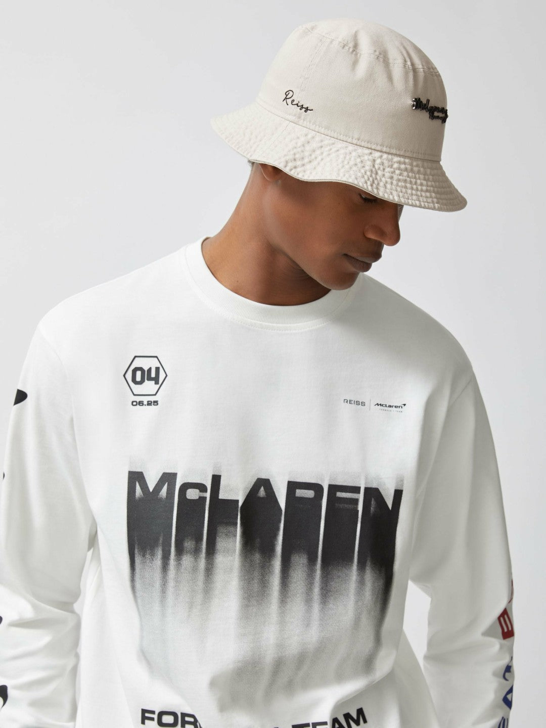Unisex Fit McLaren Racing Cotton Bucket Hat Stone | Mens