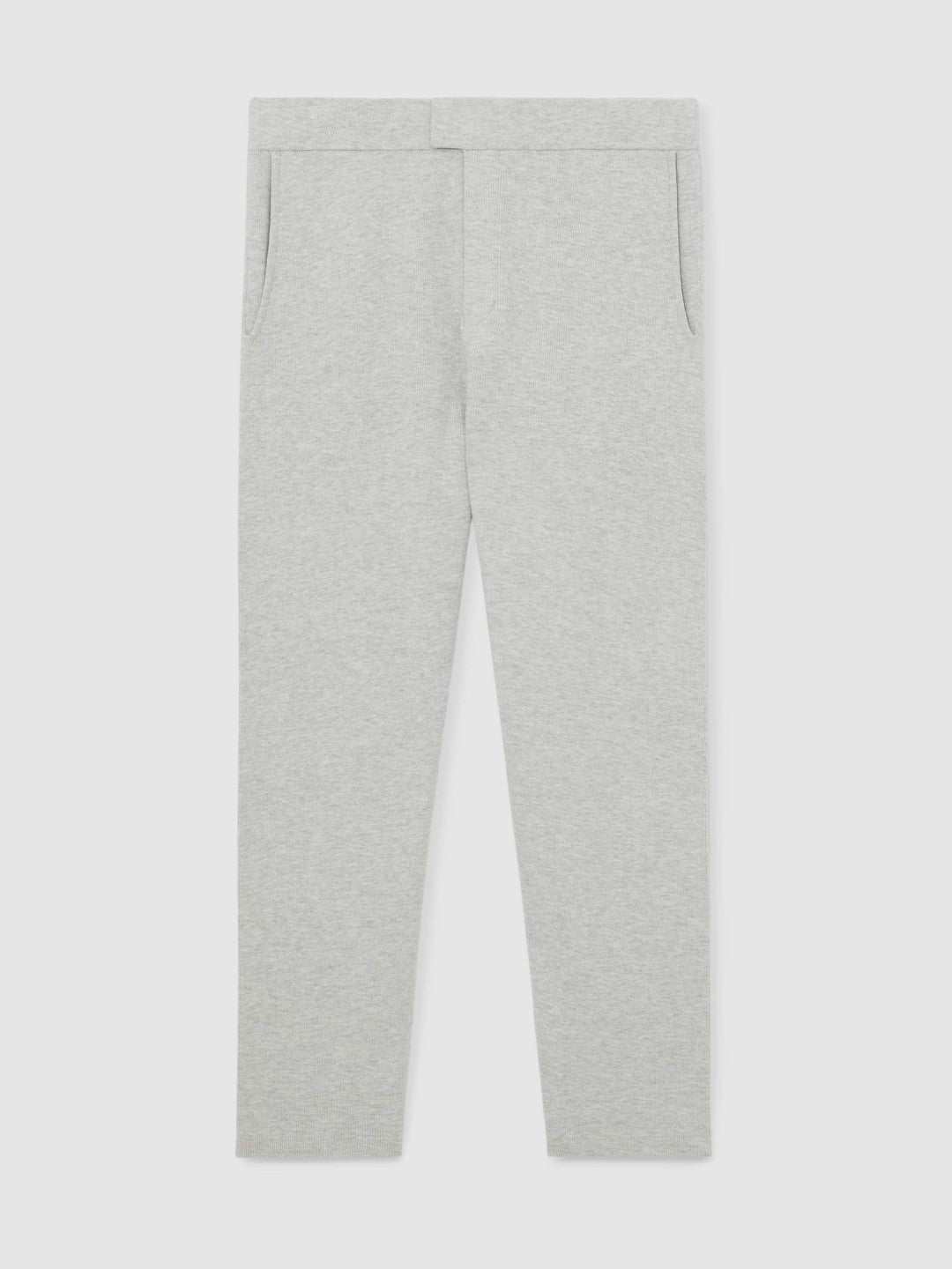 Tapered Knitted Trousers Soft Grey | Mens