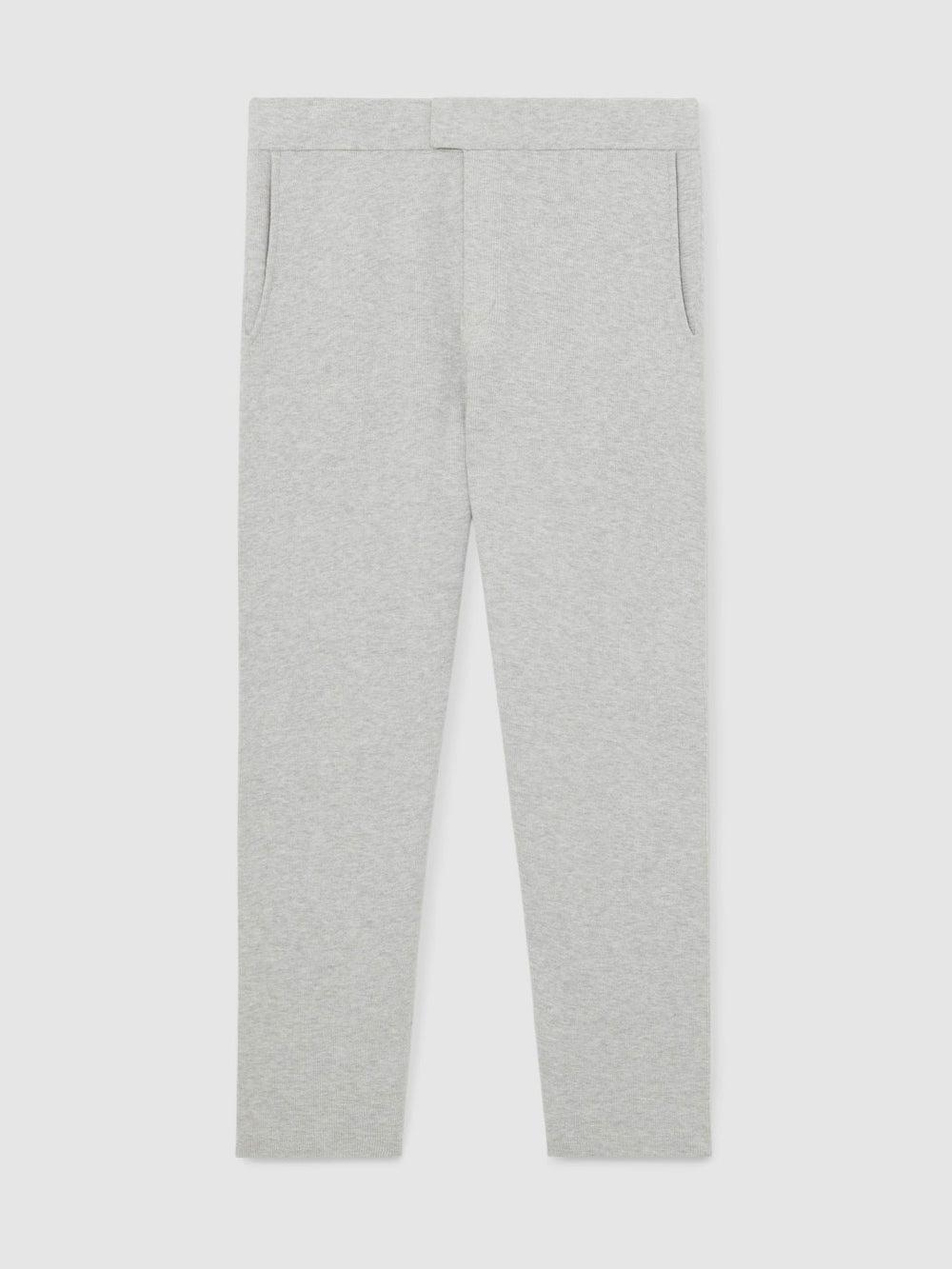 Tapered Knitted Trousers Soft Grey | Mens