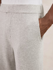 Tapered Knitted Trousers Soft Grey | Mens