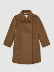9-13 yrs Wool-Blend Double-Breasted Coat Camel | Children