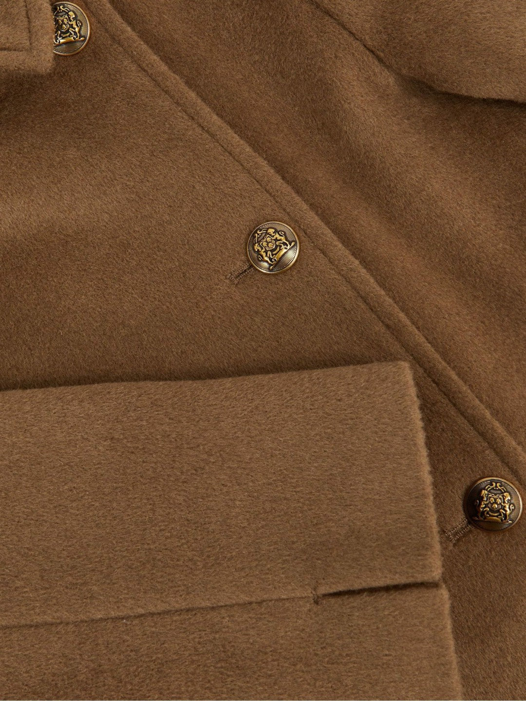 9-13 yrs Wool-Blend Double-Breasted Coat Camel | Children