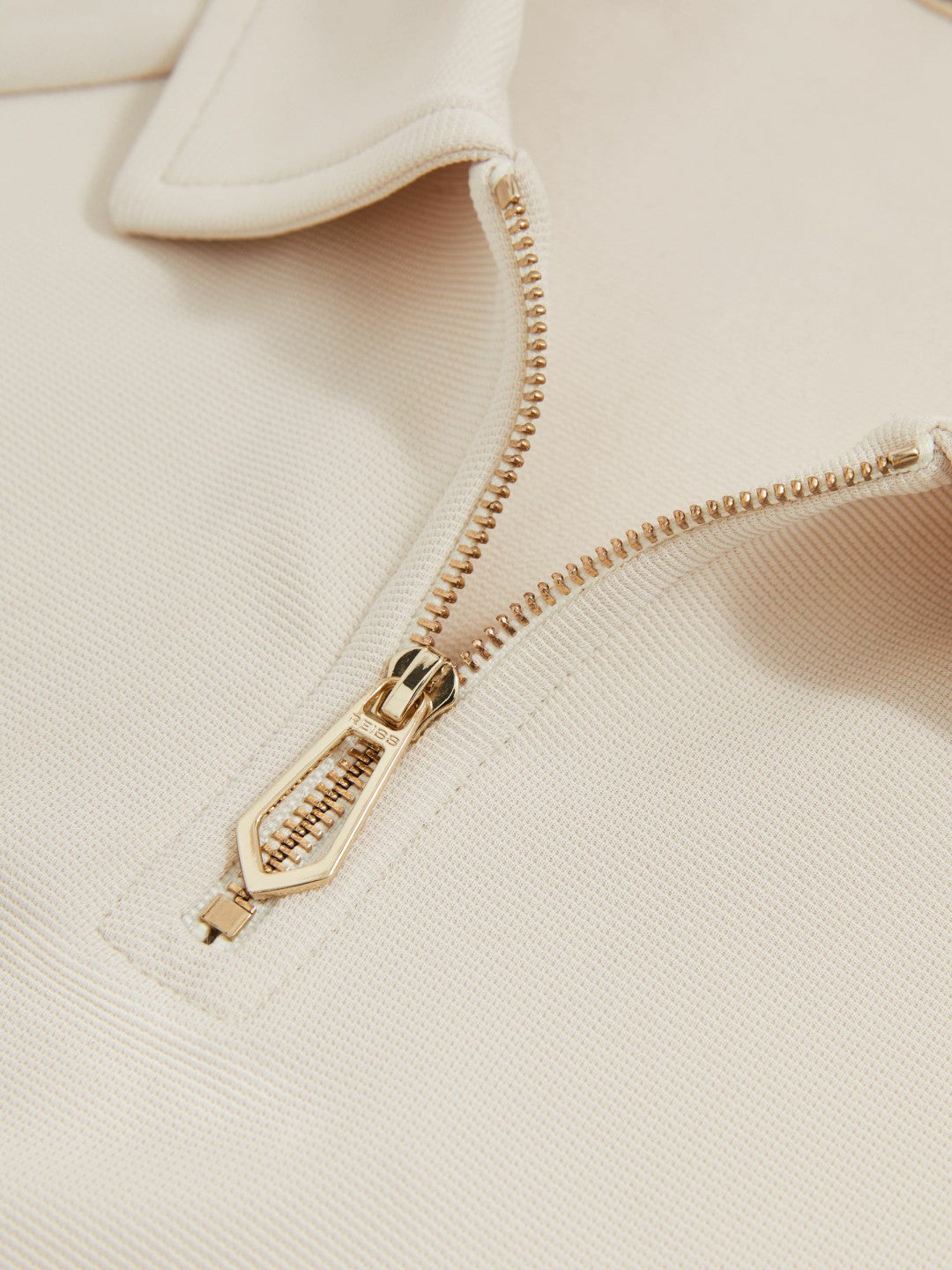 Textured Raglan Half-Zip Polo Shirt Stone | Mens