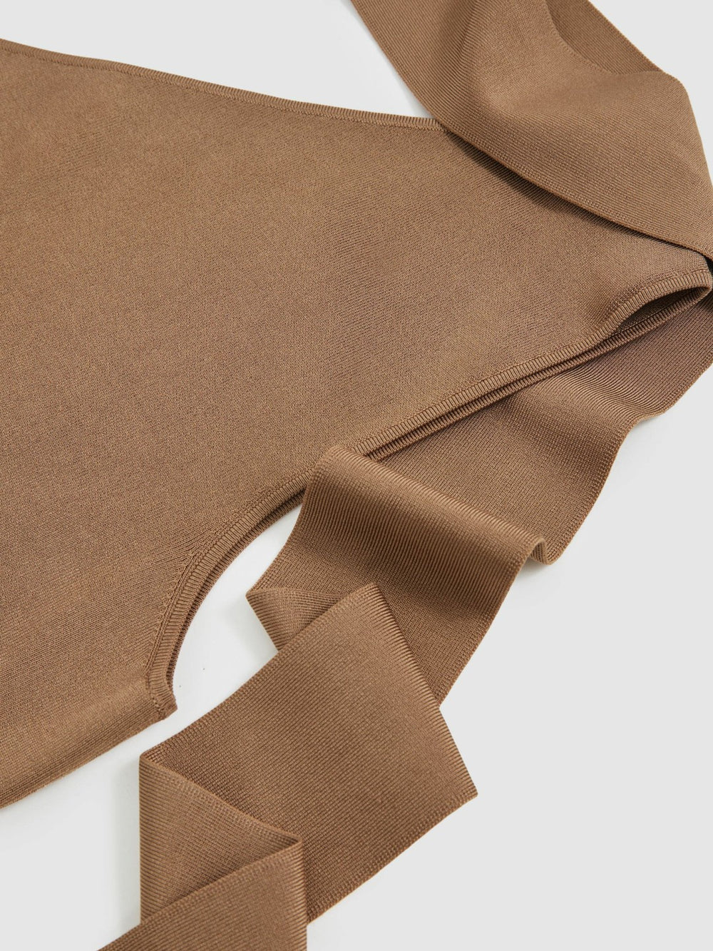 One Shoulder Scarf Top Taupe Neutral | Womens