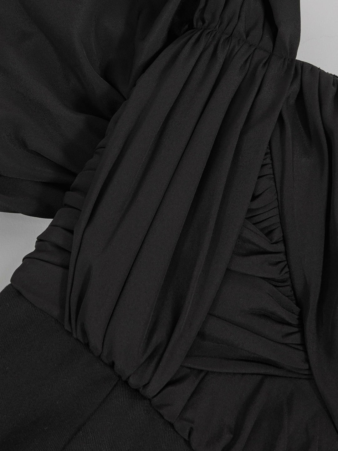 Bardot Sculpted Bodice Midi Dress With Linen Black | Womens