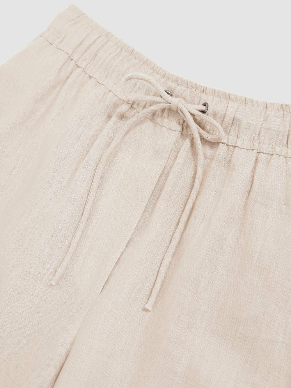 Linen-Blend Wide-Leg Trousers Neutral | Womens