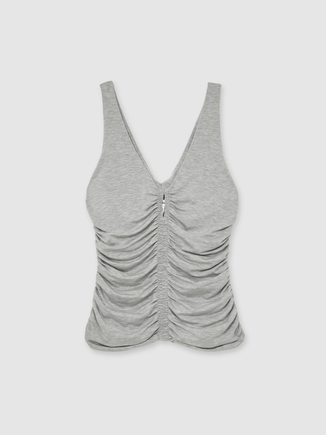 Stretch Lyocell Jersey Ruched Vest Silver Grey | Womens
