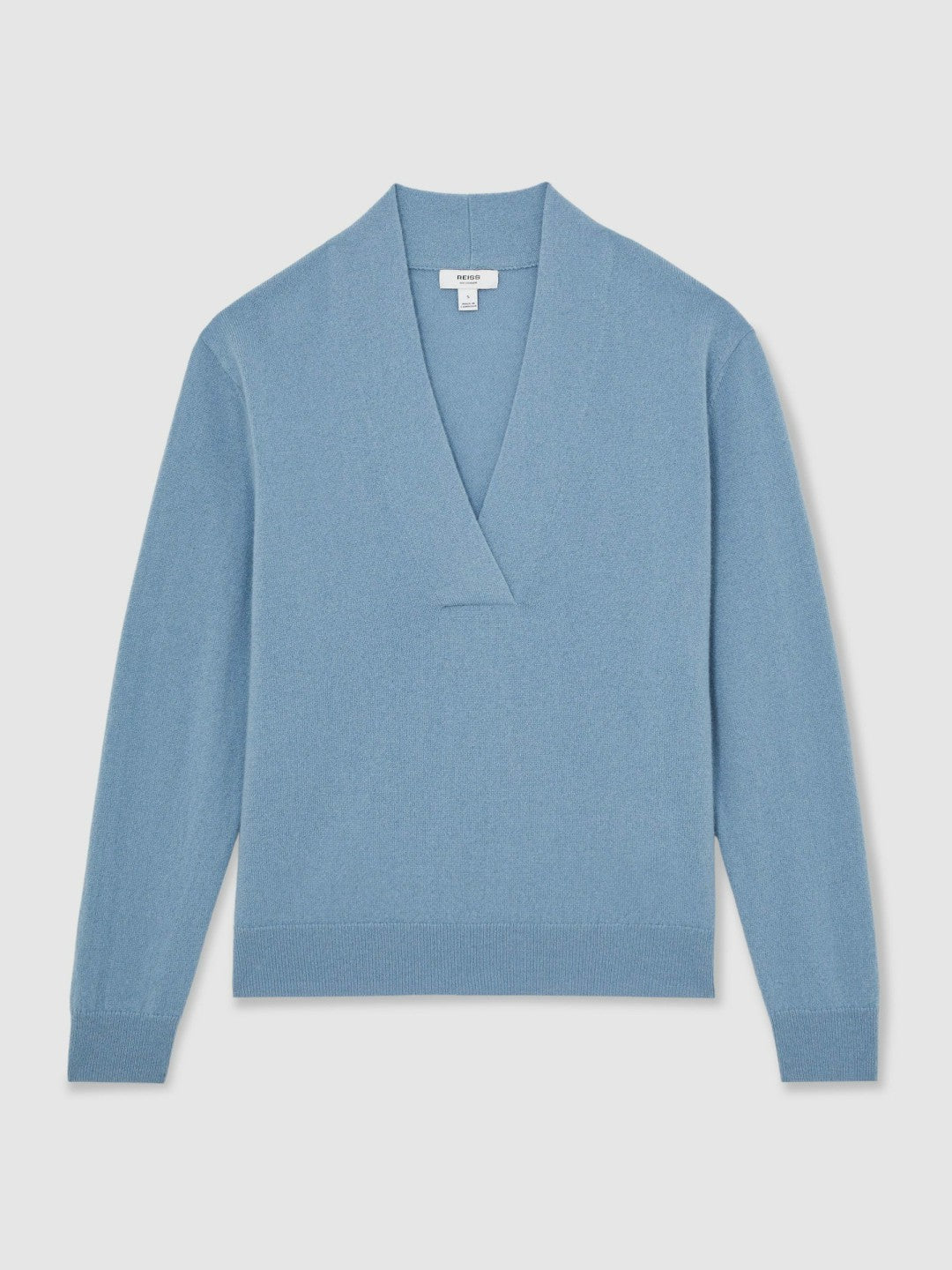 Cashmere V-Neck Jumper Blue | Womens