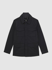 Removable-Gilet Safari Jacket Navy | Mens