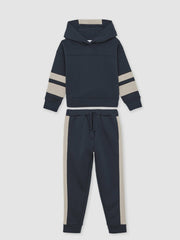 Cotton-Blend Joggers and Hoodie Set Navy | Children