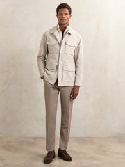 Removable-Gilet Safari Jacket Stone | Mens