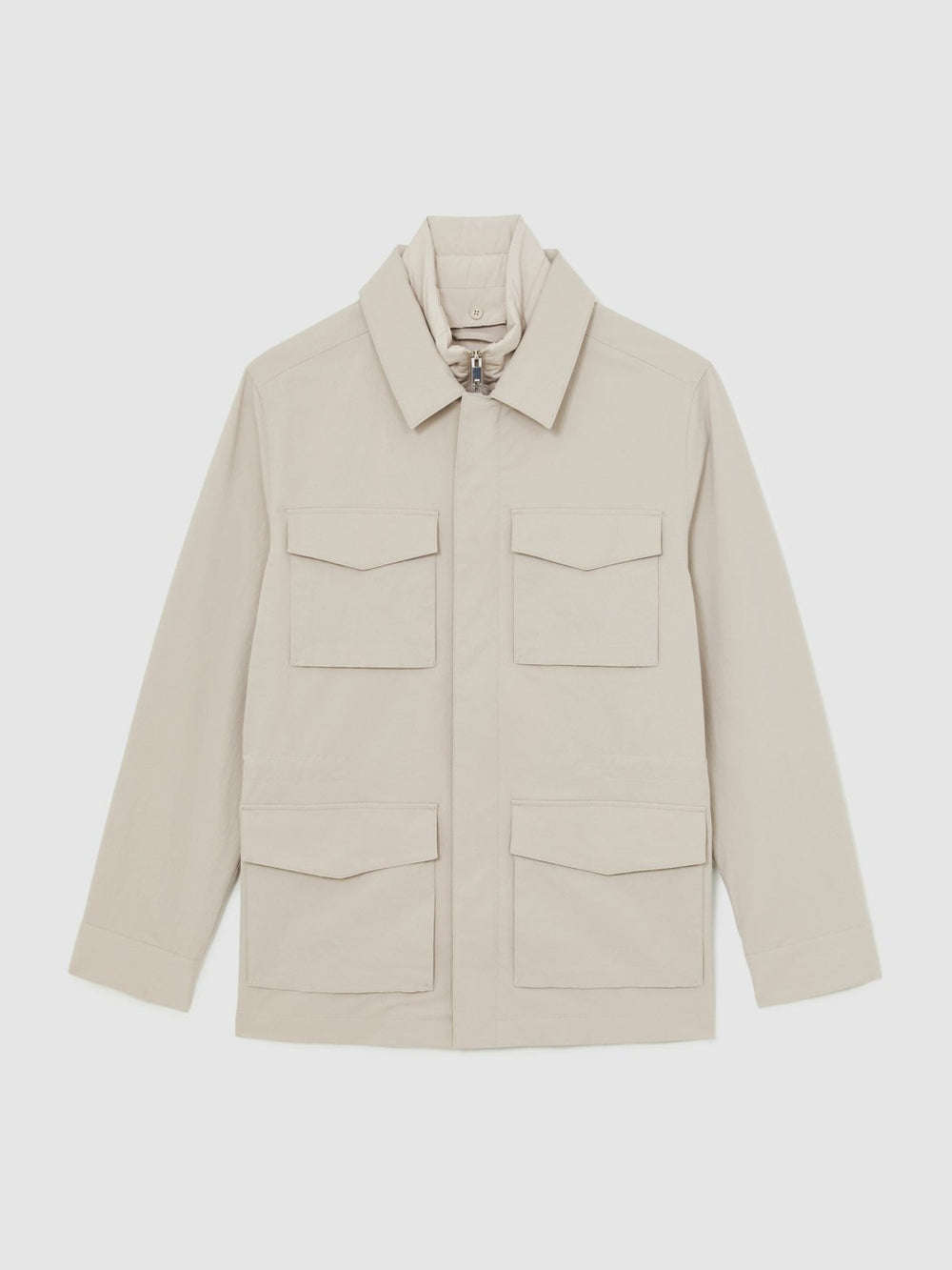 Removable-Gilet Safari Jacket Stone | Mens