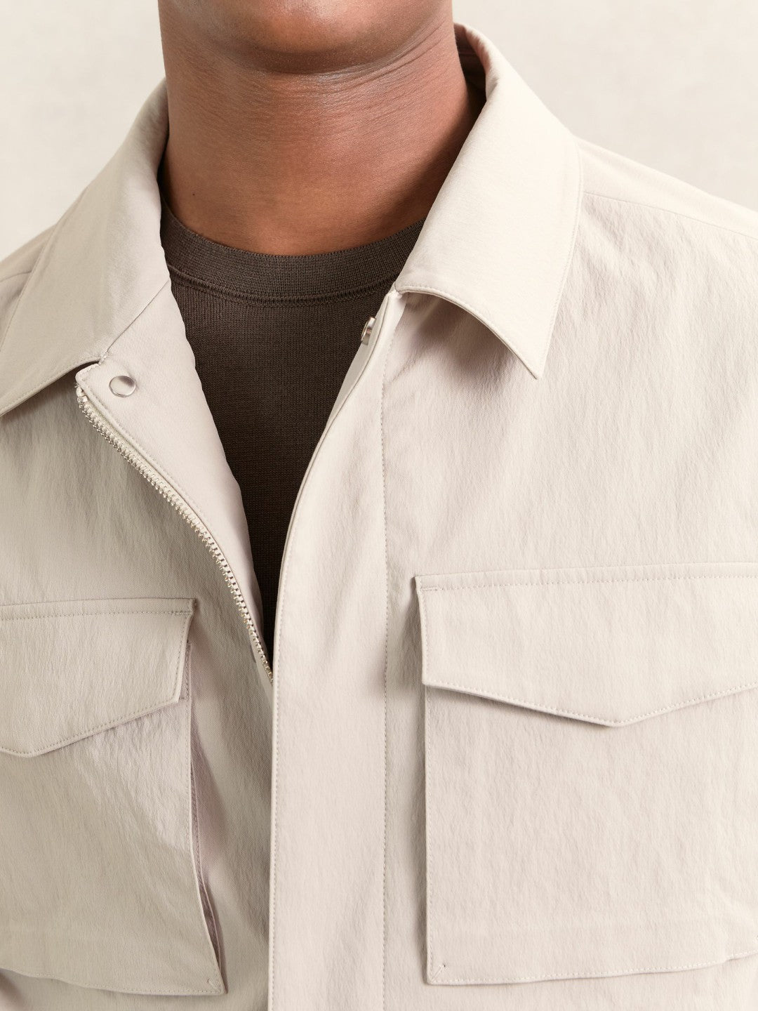 Removable-Gilet Safari Jacket Stone | Mens