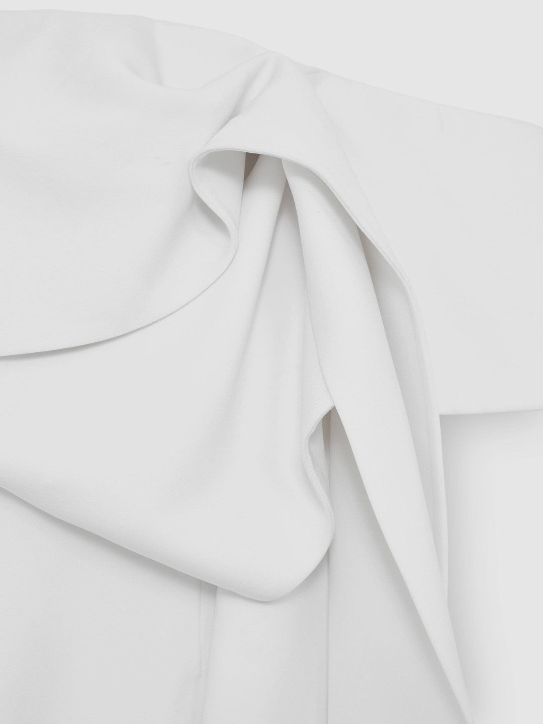 Sculptural Off-Shoulder Mini Dress Ivory | Womens